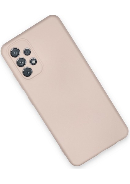 Samsung Galaxy A52 Kılıf Lansman Içi Kadife Nano Silikon - Pudra