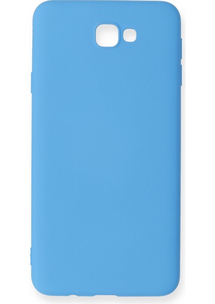 Samsung Galaxy J7 Prime Kılıf Lansman Içi Kadife Nano Silikon - Mavi
