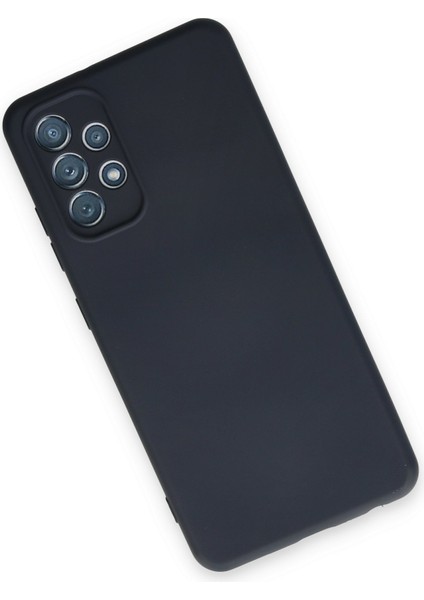 Samsung Galaxy A72 Kılıf Lansman Içi Kadife Nano Silikon - Koyu Gri