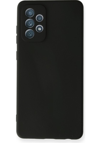 Samsung Galaxy A72 Kılıf Lansman Içi Kadife Nano Silikon - Siyah