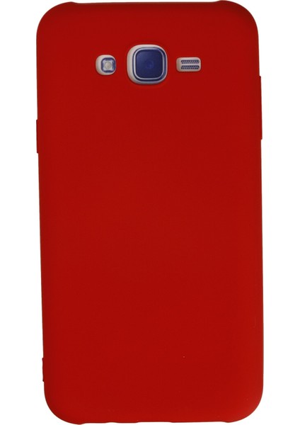 Samsung Galaxy J7 Kılıf Lansman Içi Kadife Nano Silikon - Kırmızı