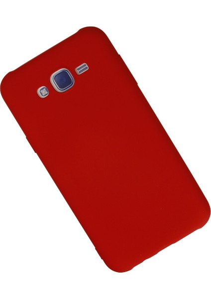 Samsung Galaxy J7 Kılıf Lansman Içi Kadife Nano Silikon - Kırmızı