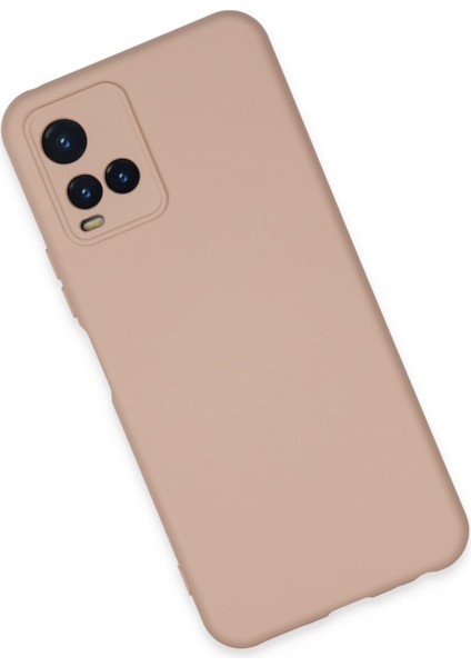 Vivo Y21S Kılıf Lansman Içi Kadife Nano Silikon - Pudra modelleri