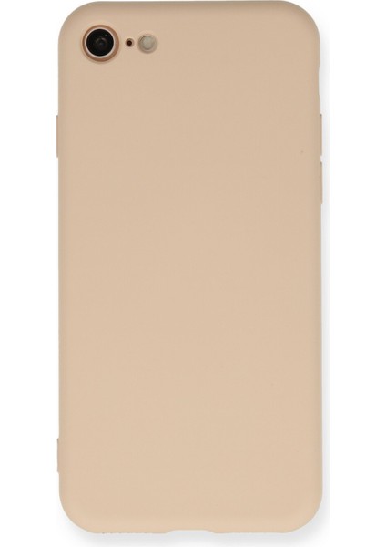 Apple iPhone Se 2020 Kılıf Lansman Içi Kadife Nano Silikon - Bej