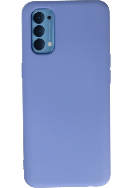 Oppo Reno 4 Kılıf Lansman Içi Kadife Nano Silikon - Lila