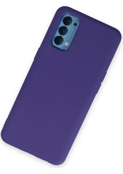 Oppo Reno 4 Kılıf Lansman Içi Kadife Nano Silikon - Mor fiyatları