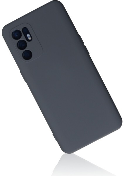 Oppo Reno 6 Kılıf Lansman Içi Kadife Nano Silikon - Gri