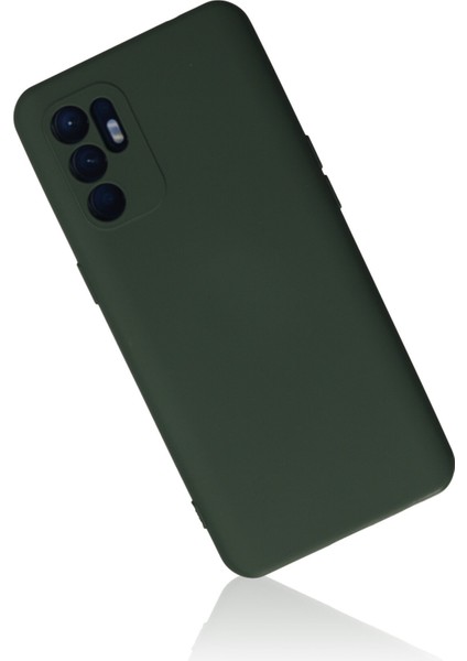 Oppo Reno 6 Kılıf Lansman Içi Kadife Nano Silikon - Koyu Yeşil fiyatları
