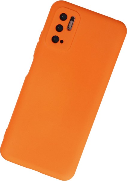 Xiaomi Poco M3 Pro Kılıf Lansman Içi Kadife Nano Silikon - Turuncu