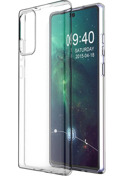 Samsung Galaxy Note 20 Kılıf Şeffaf Silikon Lüx
