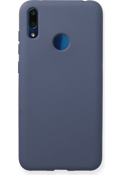 Huawei Y7 2019 Kılıf Lansman Içi Kadife Nano Silikon - Gri