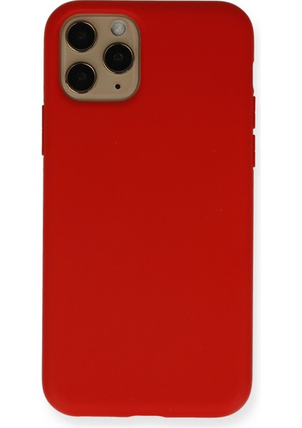 Apple iPhone 11 Pro Kılıf Lansman Içi Kadife Nano Silikon - Kırmızı