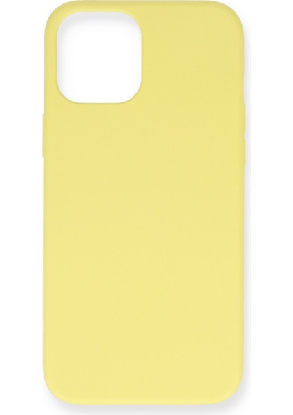 Apple iPhone 12 Mini Kılıf Lansman Içi Kadife Nano Silikon - Sarı