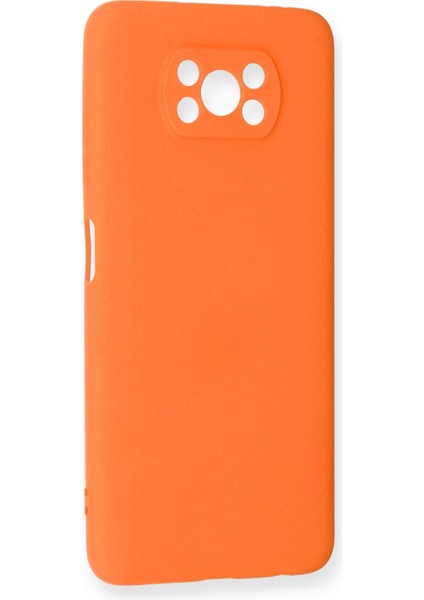 Xiaomi Poco X3 Kılıf Lansman Içi Kadife Nano Silikon - Turuncu
