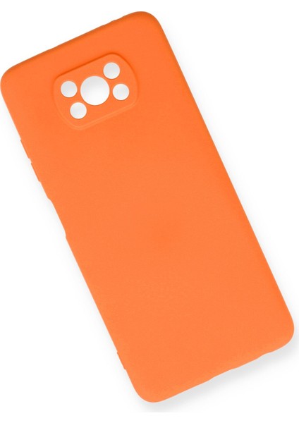 Xiaomi Poco X3 Kılıf Lansman Içi Kadife Nano Silikon - Turuncu