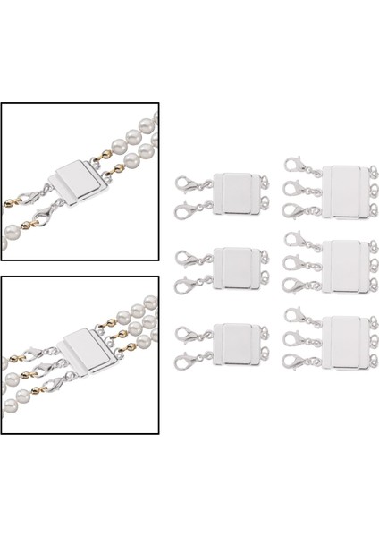 Kolye Katmanlama Toka Manyetik 2-3 Strands Ayırıcı Gümüş 6 Adet (Yurt Dışından) modelleri