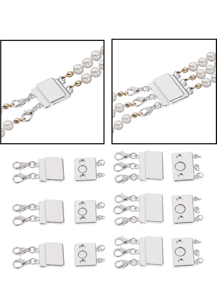 Kolye Katmanlama Toka Manyetik 2-3 Strands Ayırıcı Gümüş 6 Adet (Yurt Dışından) fırsatları