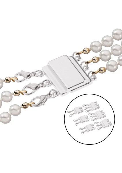 Kolye Katmanlama Toka Manyetik 2-3 Strands Ayırıcı Gümüş 6 Adet (Yurt Dışından) indirimleri