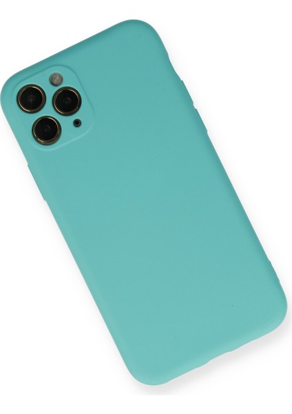 Apple iPhone 11 Pro Kılıf Lansman Içi Kadife Nano Silikon - Turkuaz