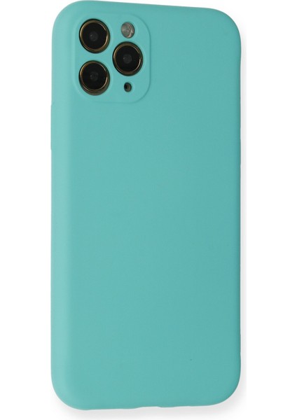 Apple iPhone 11 Pro Kılıf Lansman Içi Kadife Nano Silikon - Turkuaz