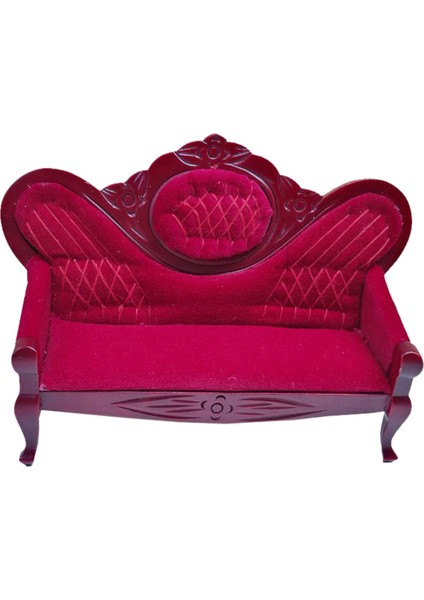Mini Dollhouse Kanepe Dıy 1:12 Için Bebek Evi Dekorasyon Maun (Yurt Dışından)
