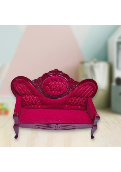 Mini Dollhouse Kanepe Dıy 1:12 Için Bebek Evi Dekorasyon Maun (Yurt Dışından)