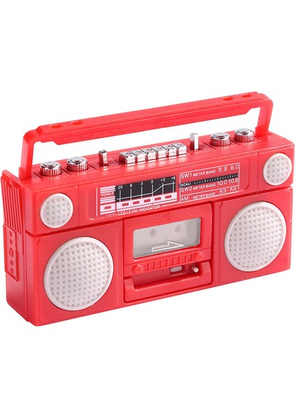 Vintage Stil Gramofon Kaydedici Minyatür Için 1:12 Dollhouse Dekorasyon Kırmızı (Yurt Dışından) fiyatları