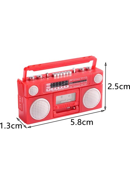 Vintage Stil Gramofon Kaydedici Minyatür Için 1:12 Dollhouse Dekorasyon Kırmızı (Yurt Dışından) fırsatları