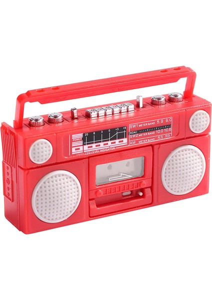 Vintage Stil Gramofon Kaydedici Minyatür Için 1:12 Dollhouse Dekorasyon Kırmızı (Yurt Dışından) indirimleri