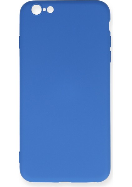 Apple iPhone 6 Plus Kılıf Lansman Içi Kadife Nano Silikon - Mavi