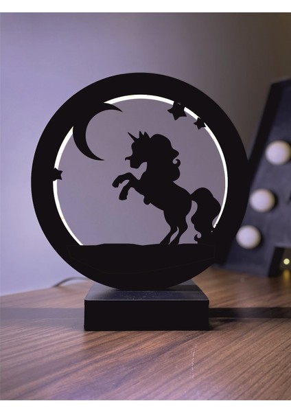 Unicorn LED Masa Lambası Ahşap