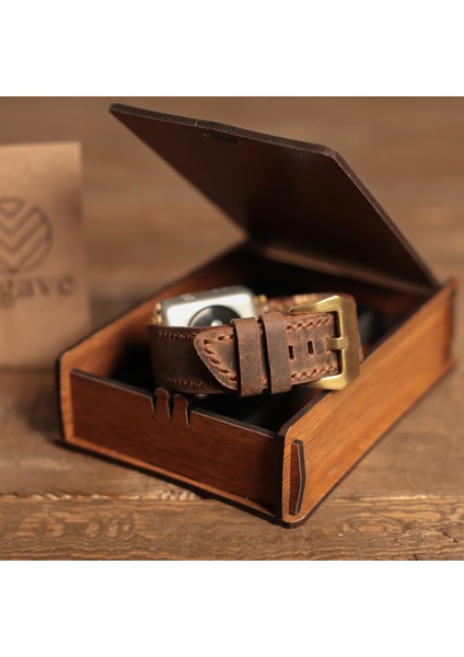 Apple Watch Kordon 42MM 44MM 45MM 49MM 3 / 4 / 5 / 6 / Se / 7 / 8 / Ultra / Ultra 2 Kahverengi Apple Deri Kayış fiyatları