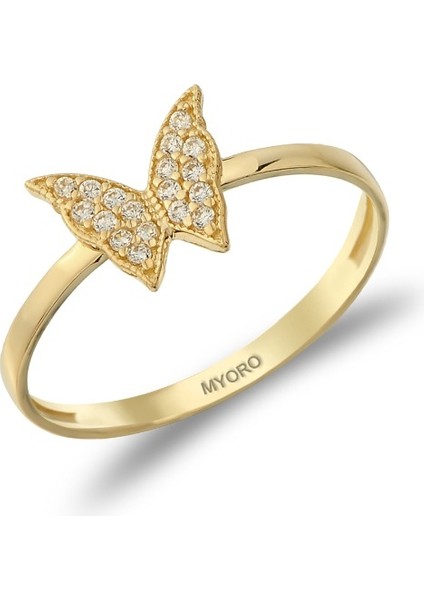 14 Ayar Altın Eklem Kelebek Kolye