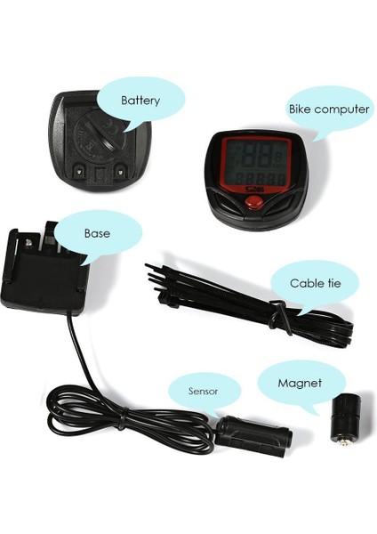 Sunding SD-548B Su Geçirmez LCD Ekran Dijital Km Hız Sayacı