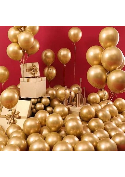 Doğum Günü Partisi Düğün Için 50 Adet Lateks Metalik Balonlar Parlak Balon (Yurt Dışından) modelleri