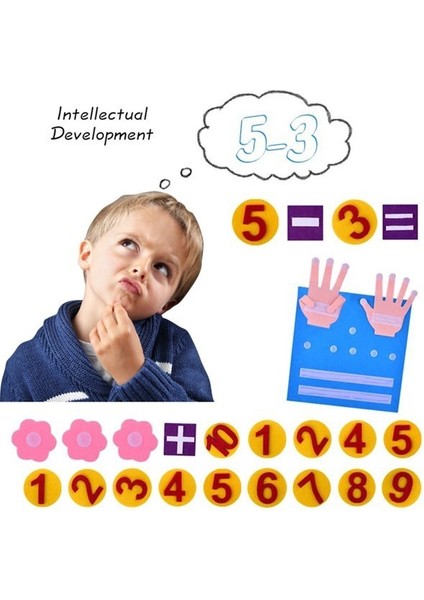 Çocuk Montessori Oyuncakları Keçe Parmak Numaraları Matematik Oyuncak Yeni Yürümeye Başlayan Çocuklar Için Erken Öğrenme Sayma (Yurt Dışından) indirimleri