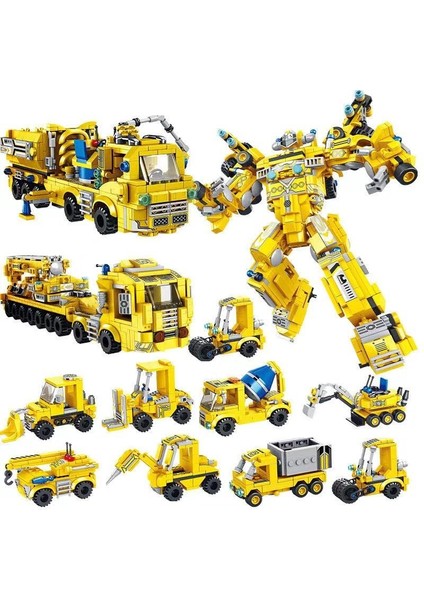 573 ADET Robot STEM Oyuncaklar Mühendislik Yapı Taşları İnşaat Araçları Kiti (Yurt Dışından)