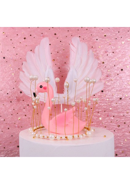 Angel Wings Kek Topper Tüy Dekorasyon Doğum Günü Düğün Sevgililer Yıldönümü (Yurt Dışından) modelleri