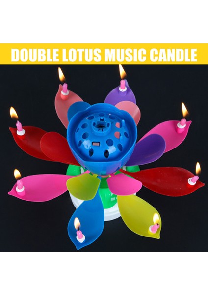Müzikli Dönen Pasta Için Doğum Günü Lotus Çiçeği Mumu (Yurt Dışından) fiyatları