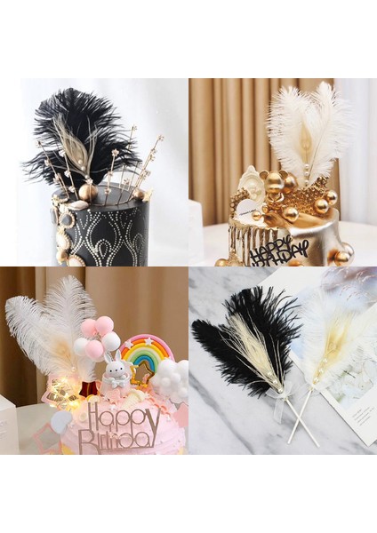 Bebek Duş Doğum Günü Partisi Düğün Için 2 Adet Tüy Kek Topper Süslemeleri (Yurt Dışından) fırsatları