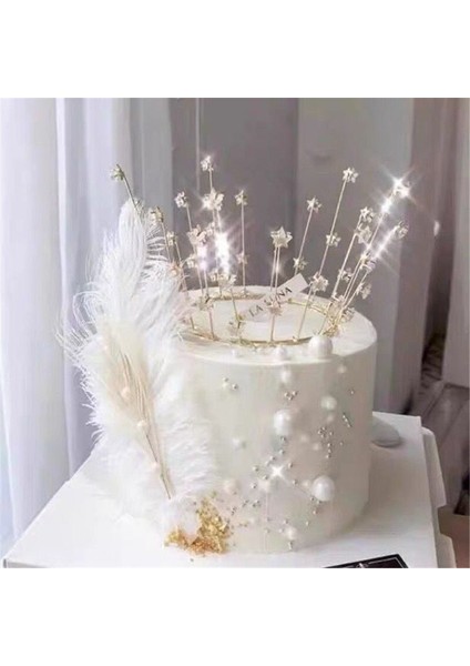 Bebek Duş Doğum Günü Partisi Düğün Için 2 Adet Tüy Kek Topper Süslemeleri (Yurt Dışından) indirimleri