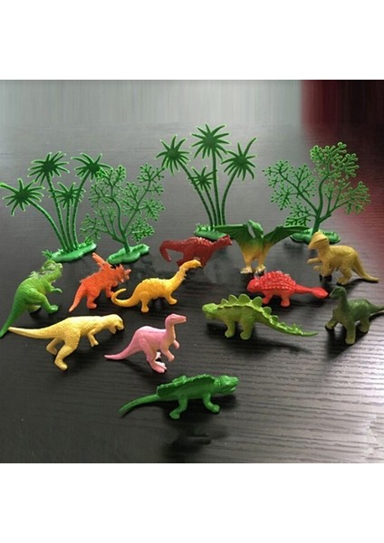 16 Adet/takım Mini Dinozor Kek Toppers Komik Orman Doğum Günü Partisi Dekorasyonu (Yurt Dışından)