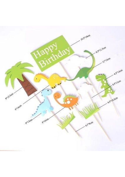 Dinozor Kek Dekorasyon Cupcake Topper Doğum Günü Partisi Malzemeleri (Yurt Dışından) fiyatları