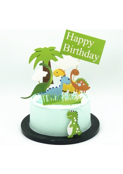 Dinozor Kek Dekorasyon Cupcake Topper Doğum Günü Partisi Malzemeleri (Yurt Dışından) modelleri