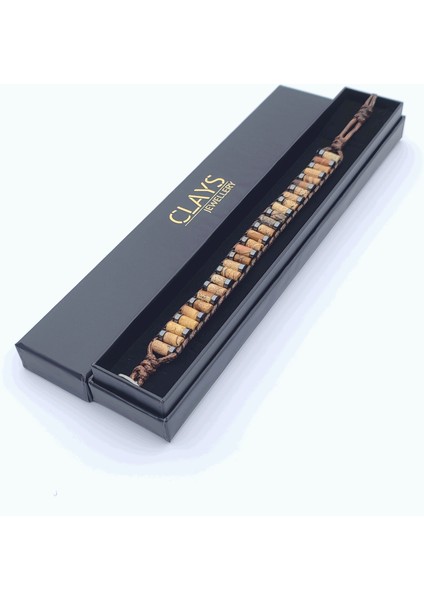 Jewellery Jasper & Hematit Taşı Silindir Bileklik fiyatları