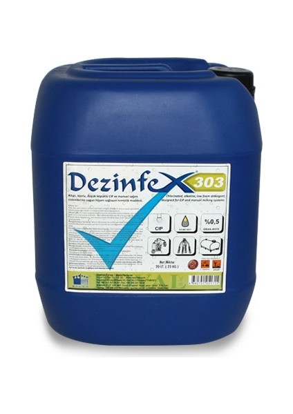 Royal Dezinfex 303 (5 Litre) Sağım Makine Temizleyici Alkali Dezenfektan