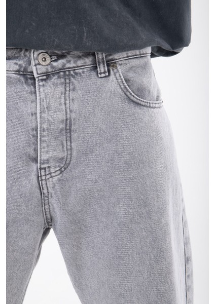 Baggy Relaxed Jean Asit Gri Pantolon fırsatları