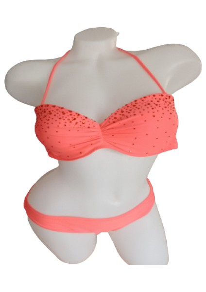 Kadın Taş Işlemeli Bikini Takım