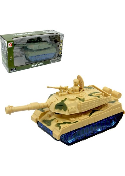 Pilli Sesli Işıklı Hareketli Askeri Tank