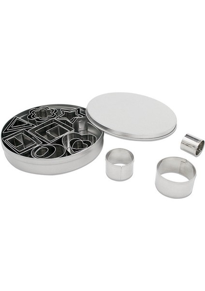 24 Paslanmaz Çelik Bisküvi Diy Geometrik Desenli Kurabiye Kalıbı Seti (Yurt Dışından) fiyatları